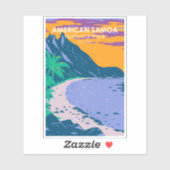 Amerikaans nationaal park Samoa - strand Sticker (Vel)