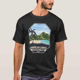 Amerikaans nationaal park van Samoa Retro Emblem T-shirt