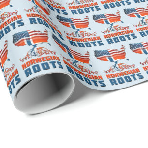 Amerikaans-Noorse roottelijn Cadeaupapier