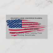 Amerikaans onderhoud van de vlag visitekaartje (Voorkant)