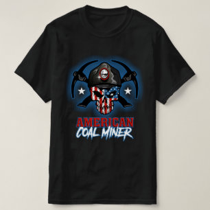 AMERIKAANS ONTWERP VAN STEENKOLENMIJNER SKELET T-SHIRT