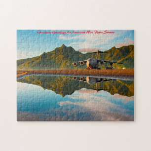 Amerikaans oorlogsvliegtuig Samoa.Kerstgroeten Legpuzzel