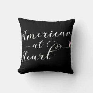Amerikaans op Heart Throw Cushion, VS Kussen