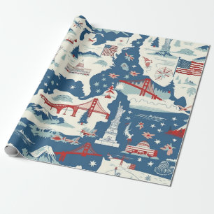 Amerikaans oriëntatiepatroon (2) Cadeaupapier