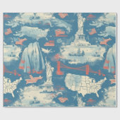  Amerikaans oriëntatiepatroon (3) Cadeaupapier (Vlak)