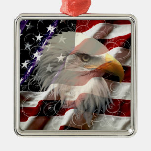 Amerikaans Ornament op Eagle Flag Square