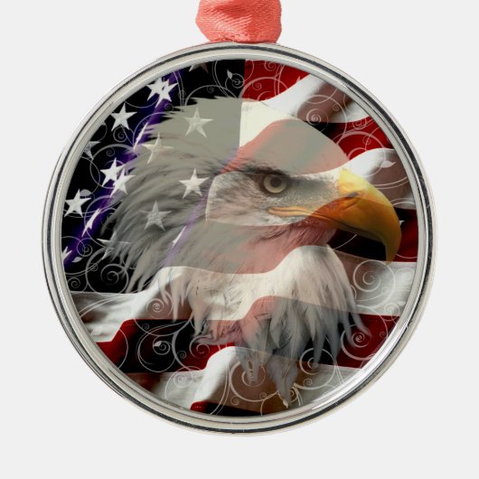 Amerikaans Ornament van de Eagle Flag Round (Voorkant)