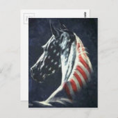 Amerikaans paard briefkaart (Voorkant / Achterkant)