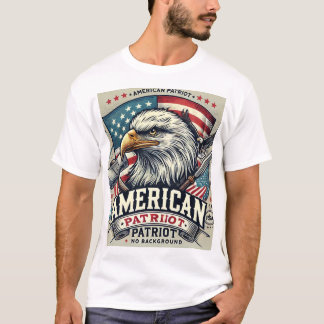 Amerikaans Patriot Bald Eagle T-shirt ontwerp