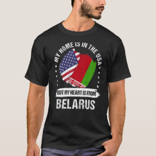 Amerikaans Patriot Belarus vlag Amerikaans Wit-Rus T-shirt