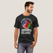 Amerikaans Patriot Belarus vlag Amerikaans Wit-Rus T-shirt (Voorkant volledig)