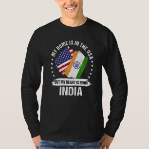 Amerikaans Patriot India Vlag Amerikaanse Indische T-shirt