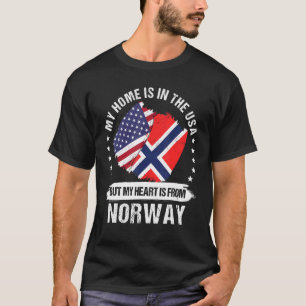 Amerikaans patriot Noorwegen Vlag Amerikaans Noors T-shirt