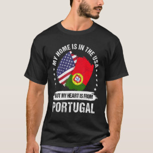 Amerikaans Patriot Portugal Vlag Amerikaans Portug T-shirt