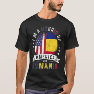 Amerikaans patriot Roemenië vlag Amerikaanse Roeme T-shirt