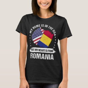 Amerikaans patriot Roemenië vlag Roemeense wortel T-shirt