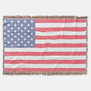 Amerikaans Patriottisch Amerikaans Vlag Burlap Ef Deken
