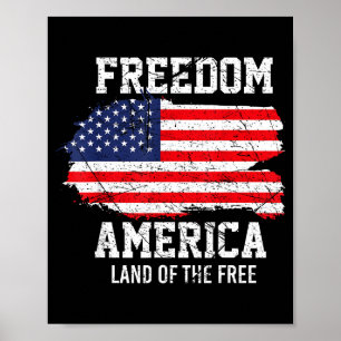 Amerikaans patriottisch - Amerikaanse vlag vrijhei Poster