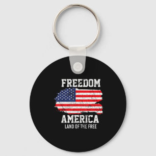 Amerikaans patriottisch - Amerikaanse vlag vrijhei Sleutelhanger