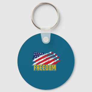 Amerikaans patriottisch - Amerikaanse vlag vrijhei Sleutelhanger