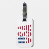 Amerikaans Patriottisch Bagagelabel (Achterkant verticaal)