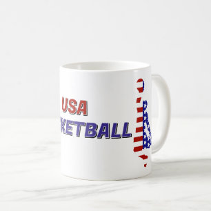 Amerikaans Patriottisch Basketbal Koffiemok