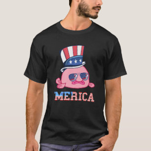 Amerikaans Patriottisch Blobfish Amerikaanse vlag  T-shirt