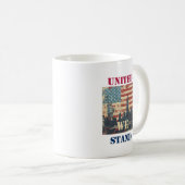 Amerikaans patriottisch ontwerp koffiemok (Voorkant rechts)