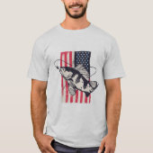 Amerikaans Patriottisch Viste Vierde juli T-Shirt (Voorkant)