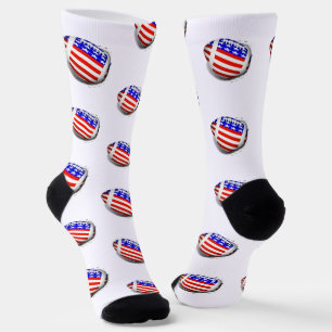 Amerikaans Patriottisch Voetbal Sporten Sokken