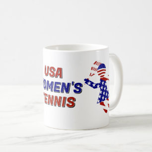 Amerikaans Patriottisch Vrouwentennis Koffiemok