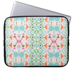 Amerikaans patroon. Ikat naadloos afdrukken. Vinta Laptop Sleeve