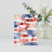 Amerikaans patroon van waterverf onder Amerikaanse Briefkaart (Staand voorkant)