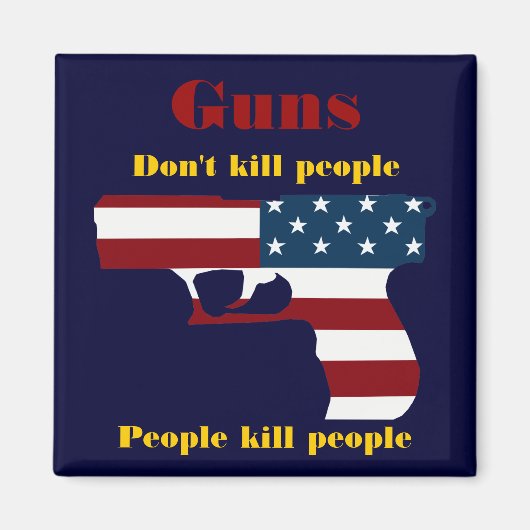 Amerikaans Pistool Magnet Magneet (Voorkant)