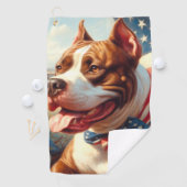 Amerikaans Pit Bull Terrier schilderij Golfhanddoek (Insitu)