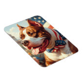  Amerikaans Pit Bull Terrier schilderij Magneet (Rechterzijde)