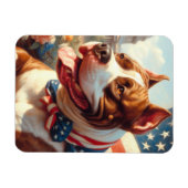  Amerikaans Pit Bull Terrier schilderij Magneet (Horizontaal)