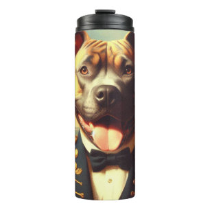 Amerikaans Pit Bull Terrier schilderij Thermosbeker
