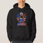 Amerikaans poliotisch patriotticum op 4 juli Veren Hoodie (Voorkant)