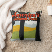 Amerikaans Poster van nationale parken Kussen (Deken)