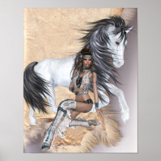Amerikaans Poster van prinses en paarden
