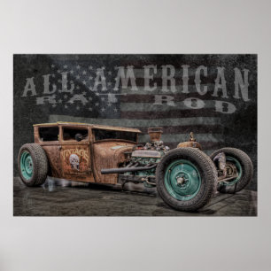 Amerikaans Poster van Rat Rod