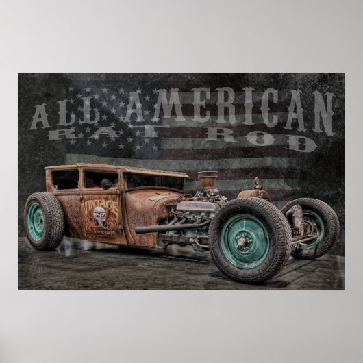 Amerikaans Poster van Rat Rod (Voorkant)