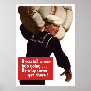 Amerikaans Poster voor de Sailor War