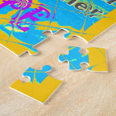 Amerikaans prachtig vormgegeven tekstontwerp legpuzzel (Zijkant)