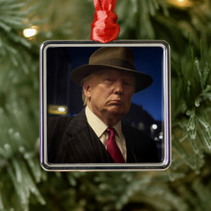 Amerikaans president Donald Trump Kerstmis peter Metalen Ornament