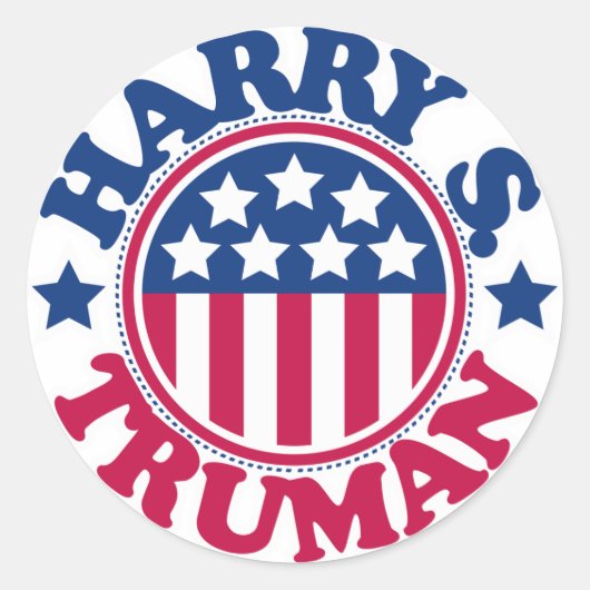 Amerikaans President Harry S Truman Ronde Sticker (Voorkant)