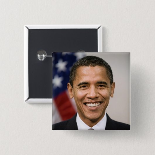 Amerikaans President kiest Barack Obama Vierkante Button 5,1 Cm (Voorkant /achterkant)
