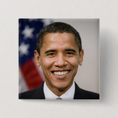 Amerikaans President kiest Barack Obama Vierkante Button 5,1 Cm (Voorkant)