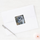 Amerikaans Rhea-portret Vierkante Sticker (Envelop)